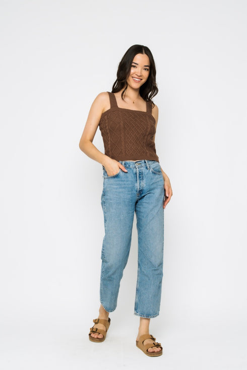 Madelyn-Cabled Sweater Cami